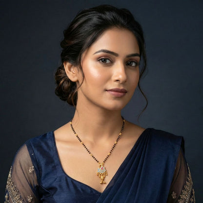 Peacock Grace 18 KT Thick Gold Plated Mangalsutra